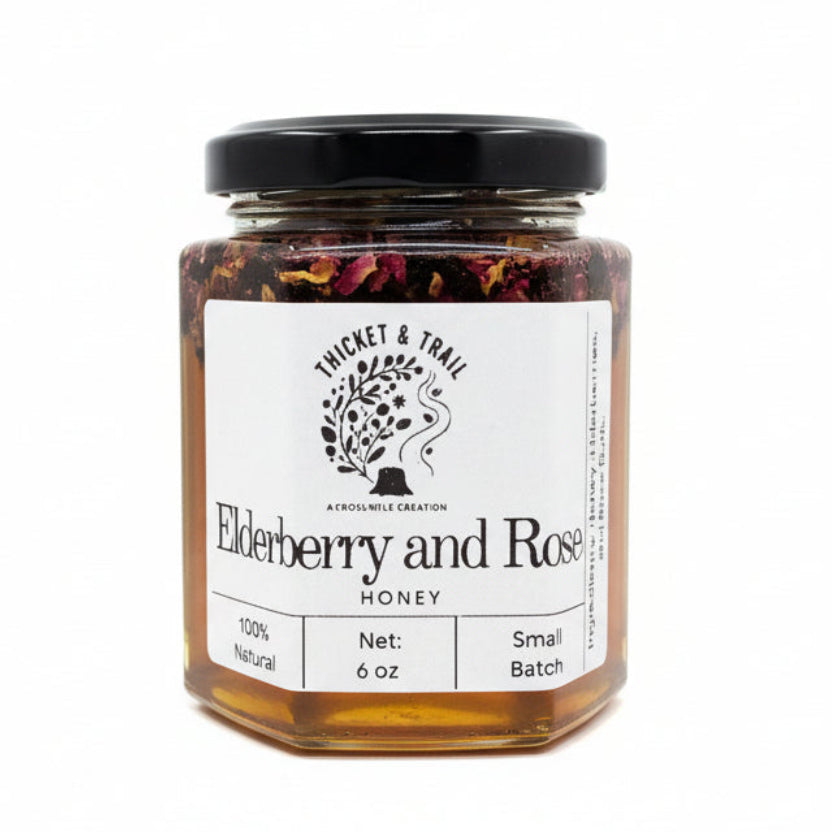 Elderberry and Rose Honey